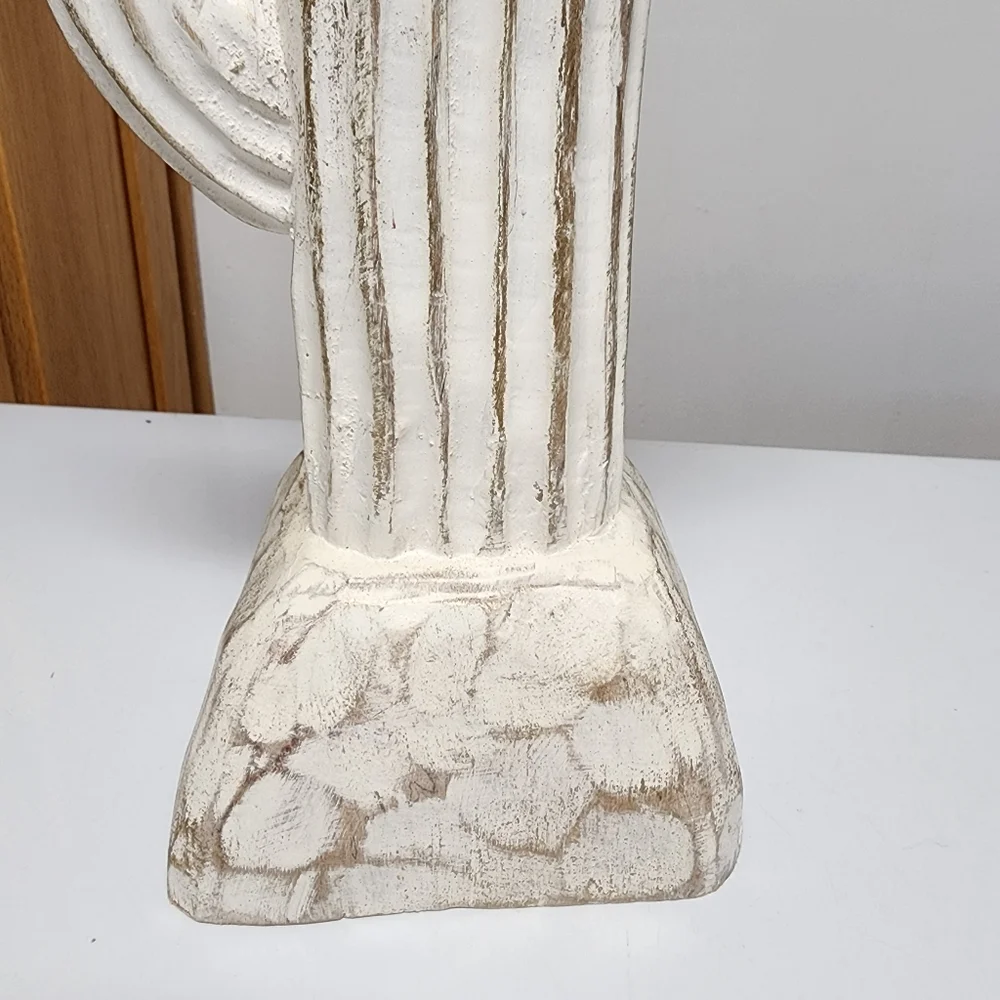 Carved & Painted Wood Saguaro Cactus Western Folk Art Made In Philippines 16